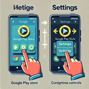 Guía paso a paso para acceder a los controles parentales en Android a través de Google Play Store.